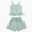 002 Green, variant on Toddler Baby Girl Outfits Solid Summer Clothes Solid Color Waffle Sleeveless Ruffle Tank Tops Shorts Set Cute Infant Clothes