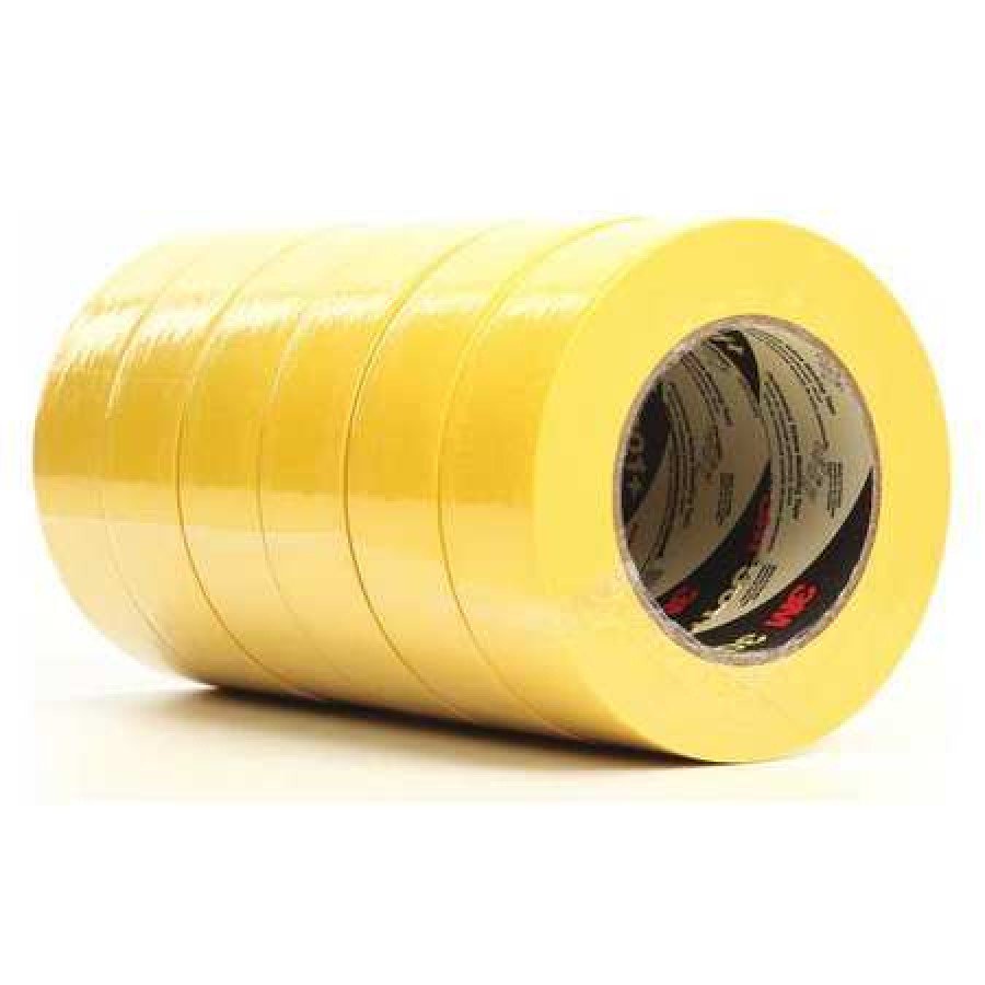 3M 301+ Masking Tape,Yellow,113/32inx60yd,PK24