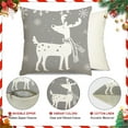 thumbnail image 4 of Sanmadrola Christmas Throw Pillow Covers 18''x18'' Set of 4 Decorative Holiday Pillows Cover Cases Farmhouse Decor for Xmas Decoration Home Couch Sofa, Gray, 4 of 8