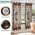 thumbnail image 5 of Retro Pattern Mandala Blackout Curtains Thermal Insulation 63 inch Grommet for Bedroom Living Room Bathroom Kitchen Windows 2 Pack, 5 of 6