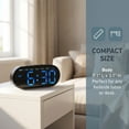 thumbnail image 7 of REGALWOVEN Oval Digital Alarm Clock Bedroom, Alarm Clocks Big Number Dimmable Snooze, 12/24H Deep for Sleepers 7.1 x 3.1 x 1.2 inch Black Blue, 7 of 7