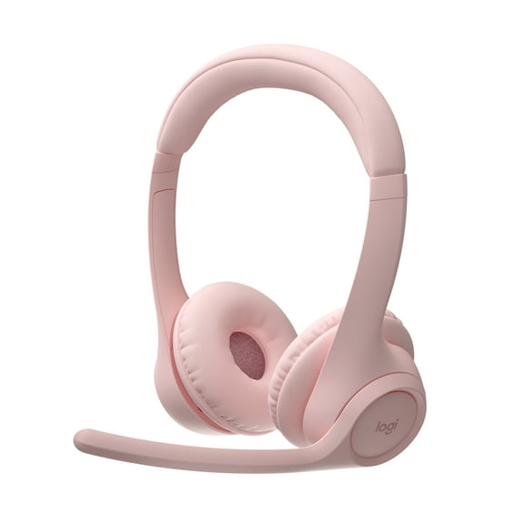 Logitech Zone 300 Wireless Bluetooth Headset with Noise-Canceling Microphone, Rose
