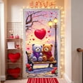 thumbnail image 5 of Euaioeiu Valentines Day Door Cover Curtain with Hearts and Roses, Holiday Door Decoration for Home, 35 x 72 in, Polyester Fabric, for Front Door Indoor Wall Party Festival Decor, 5 of 6