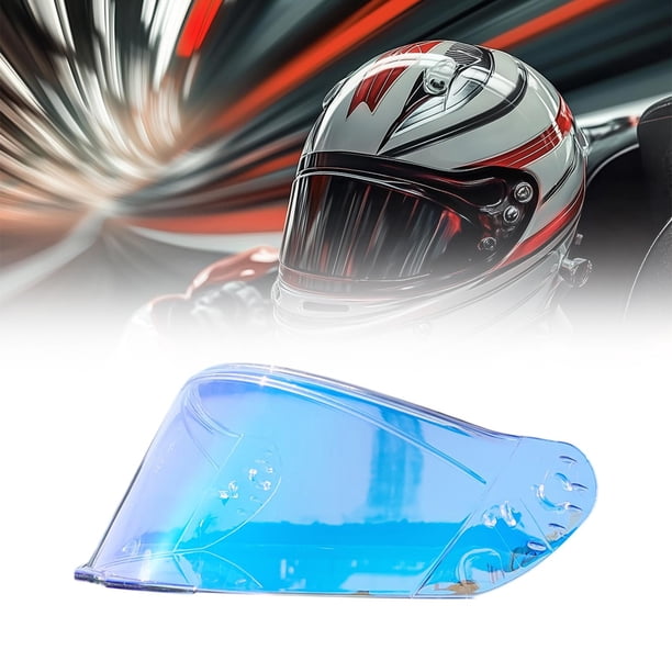 Lente de visera de casco de motocicleta, reemplaza piezas, accesorios de motos, instalación fácil de instalación fácil contra el viento del viento del Azul