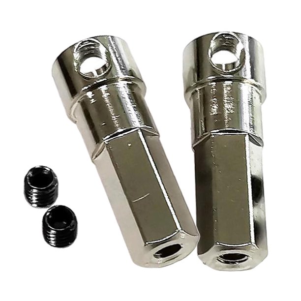 Mejoras para coche RC, aleación , juego de eje de rueda de 5 mm, apto para 1:10 4WD, accesorio para coche de oruga RC todoterreno - Trasero 18mm Sunnimix eje de la rueda trasera delantera