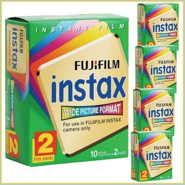 Película instantánea Fujifilm Instax Wide, 10 exposiciones x 5 paquetes individuales
