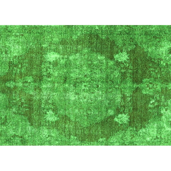 Ahgly Company Indoor Rectangle Persian Green Traditional Area Rugs, 7' x 9'