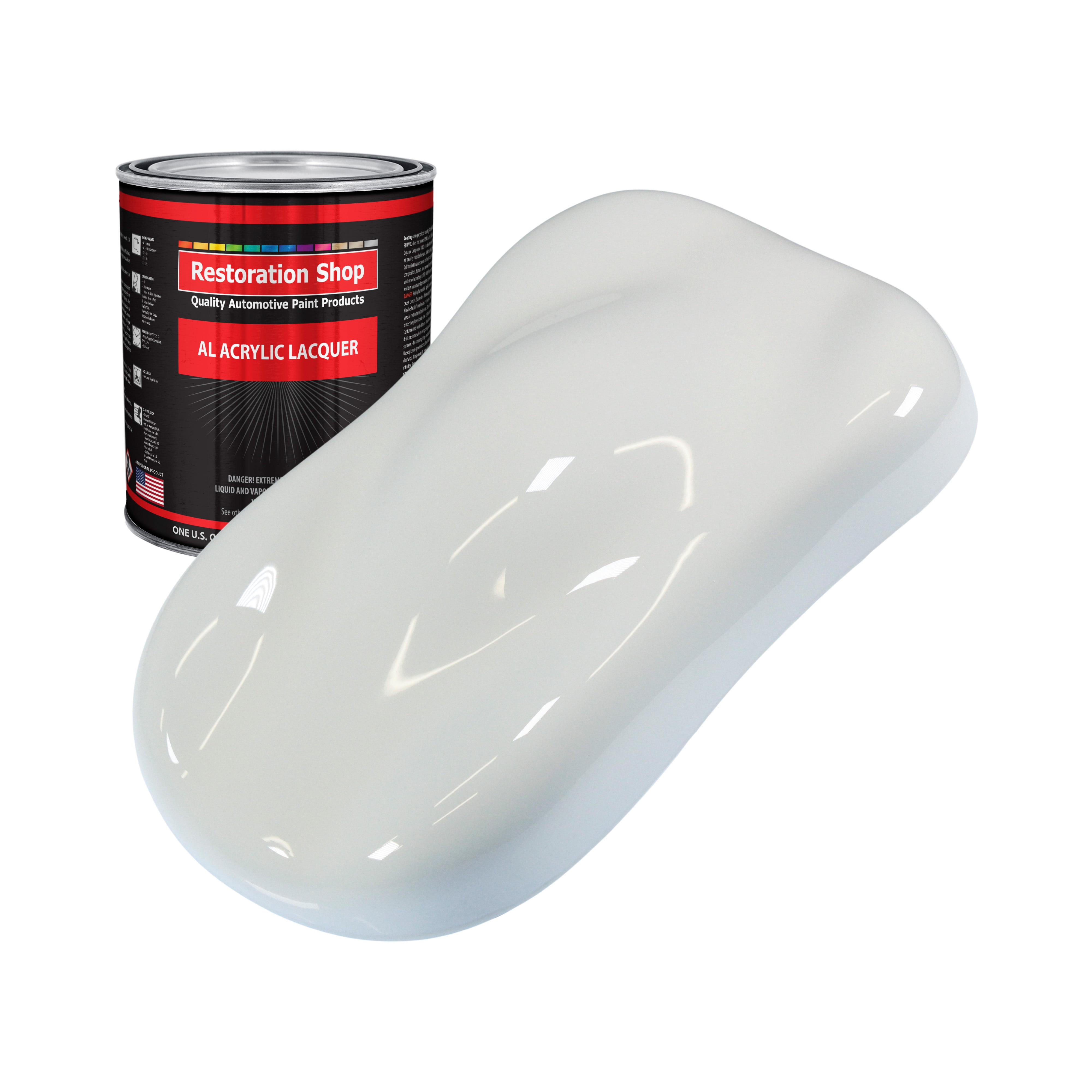Restoration Shop Cameo White Acrylic Lacquer Auto Paint Quart Paint