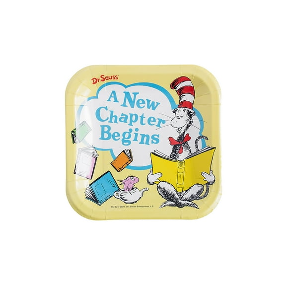 Dr. Seuss™ Baby Shower A New Chapter Begins Square Paper Dessert Plates - 8 count