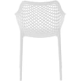 thumbnail image 4 of Meridian Furniture Mykonos Chaise de Salle à Manger d'Extérieur Blanche pour Patio (Ensemble de 4), 4 of 8