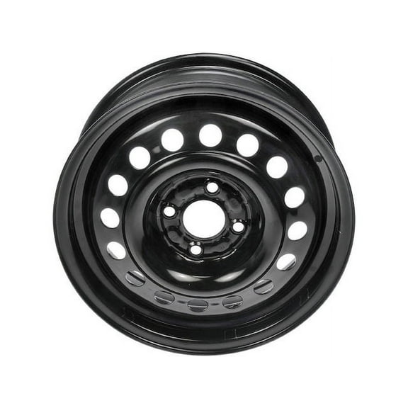 Steel Wheel - Black - 15 Inch - Compatible with 2014 - 2016 Nissan Versa Note 2015