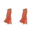 thumbnail image 3 of Vestido de lino de algodón Sonducket Sin Mangas Cuello Naranja/L 2Conjunto, 3 of 6