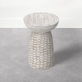 thumbnail image 3 of Simpli Home Boyd 13 inch Round Accent Table, Distressed White Solid Mango Wood, 3 of 8