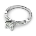 thumbnail image 3 of 14k White Gold 4-Prong Petite Twisted Vine Simulated 1.0 CT Diamond Engagement Ring Promise Bridal Ring (4), 3 of 6