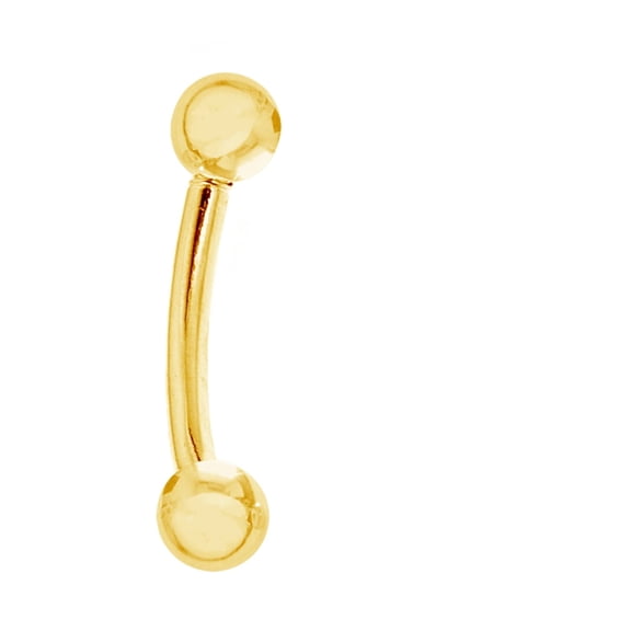 Ritastephens 16 Gauge Unisex Eyebrow Ring, 14k Yellow Gold Jewelry