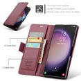 thumbnail image 2 of ELEHOLD Wallet Case For Samsung Galaxy S20+,Premium Leather Case wih RFID Blocking Function Card Slots Kickstand Magnetic Clasp Shockproof Cover for Men Women,Wine, 2 of 7