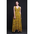 thumbnail image 4 of Bimba Robe de Plage Bohème Sans Manches Longue Maxi à Bretelles Imprimée Florale pour Femmes-Moyenne, 4 of 4
