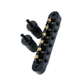 thumbnail image 2 of Eigraketly Puente de sillín de rodillos con conjunto de reemplazo de agujero de poste, pieza trasera de bloqueo, guitarras eléctricas de 6 Accesorios para instrumentos musicales Negro, 2 of 6