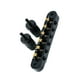 thumbnail image 1 of Naiovety Accesorios de puente de sillín de rodillo de guitarra con juego de reemplazo de orificio de poste pieza trasera de bloqueo para guitarras de 6 Accesorios para instrumentos musicales Negro Naiovety OD032285-03B, 1 of 6
