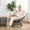 Black + Light Gray, variant on 43" Ergonomic 360° Swivel Papasan Chair, Wicker Round Chair with Thick Cushion, Lounge Chair for Living Room, Bedroom, Reading Nook, Indoor Outdoor Use