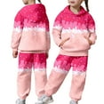 thumbnail image 2 of Gaexia Boys Track Suit Sweatpants Hoodie Set Soccer Outfit Solid Color Hoodie Sets 2 Pieces Boys Sweatsuit Set Back To School,za20-Pink,120, 2 of 8