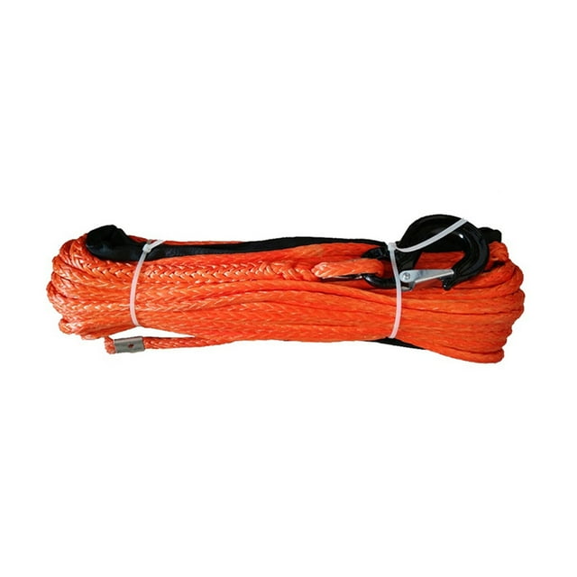 ATV Winch Rope Line 10mm X 30m Blue Recovery Mooring Cable Wire Synthetic Winch Rope With Hook