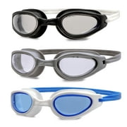Dolfino Adult Racer Swim Goggles, Multi-Color, Unisex (3 Pack)