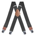 thumbnail image 3 of SGFCWSX Men's X-Back Suspenders, 4-Clip Adjustable Elastic Formal Casual Dark Gray, 3 of 3