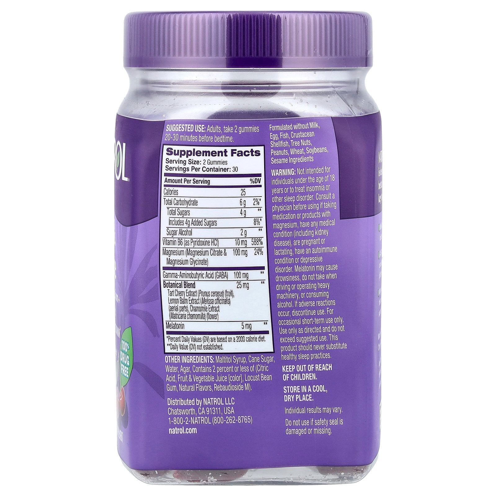 Natrol Sleep & Restore Gummies, GABA, Magnesium Glycinate Blend, Botanical Blend, Melatonin 5mg, Essential For Your Ultimate Restorative Sleep, Cherry Flavored, Up to a 30 Day Supply