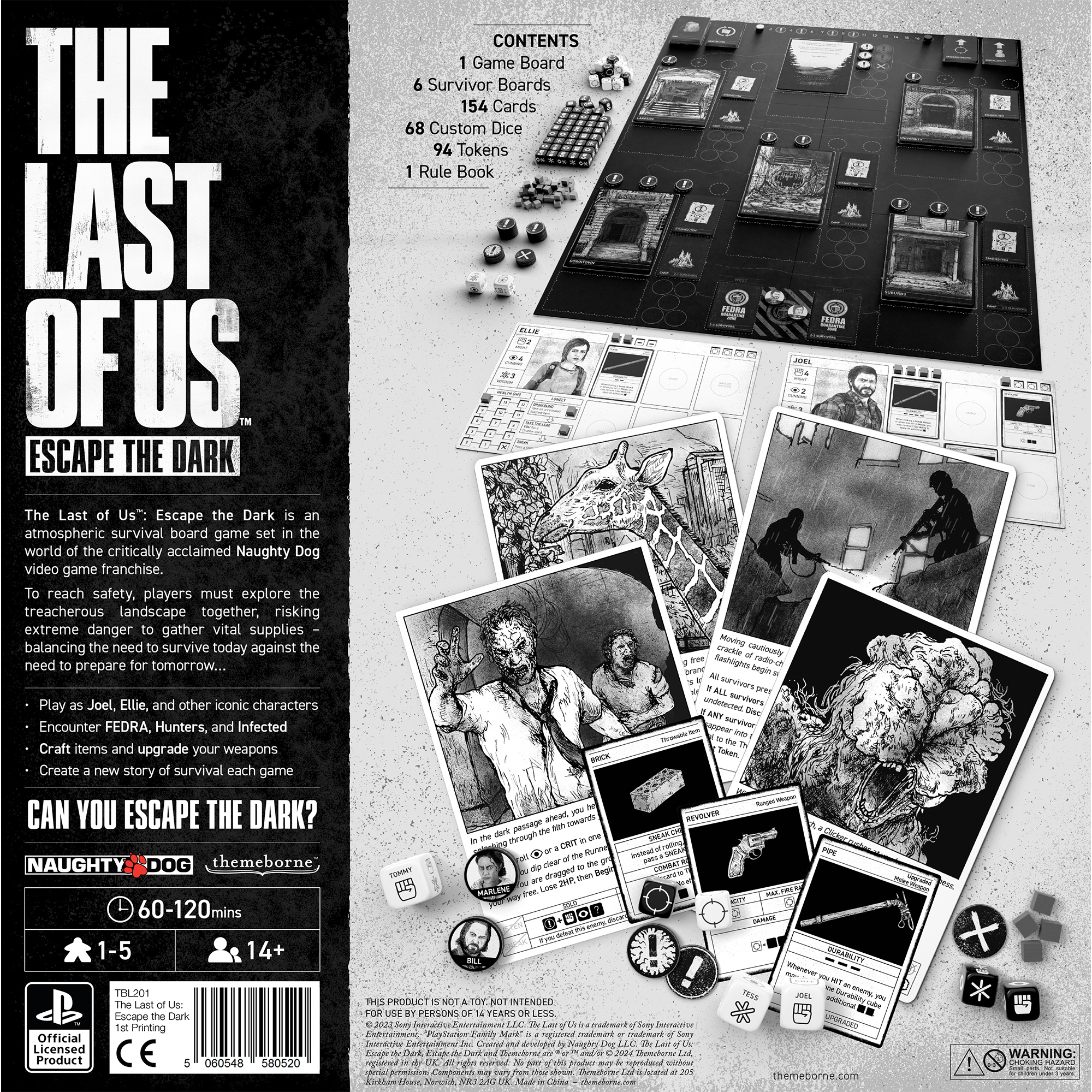 The Last of Us: Escape the Dark Strategy Board Game for Ages 14+, from Asmodee