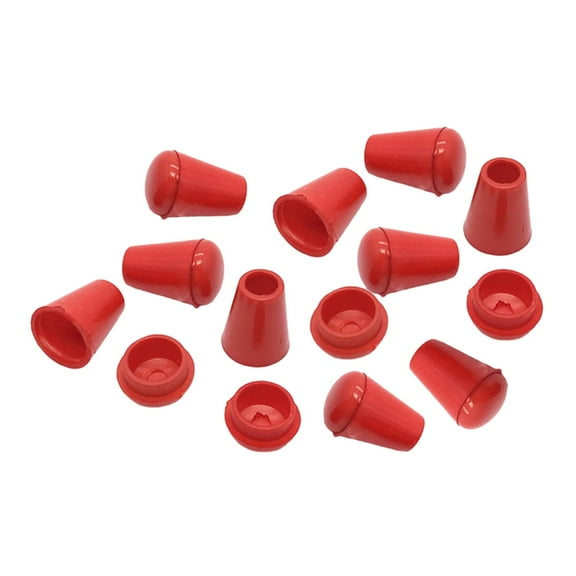 Tachiuwa 10 Pieces Cord Ends,Bell Stoppers Toggle Clips for Bag Paracord Backpack Lanyard Red