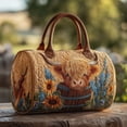 thumbnail image 2 of Fwttom Cow Portable Quilted Embroidered Travel Bag, 2 of 7