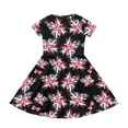thumbnail image 2 of Uourmeti British Flag Patriot Short Sleeve Dresses for Little Girls Summer Soft Crewneck Midi Dress Casual Loose Swing Dresses with Pockets, 2 of 6