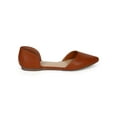 thumbnail image 2 of Breckelles CE02 Women Leatherette Pointy Toe D'orsay Classic Slip On Flat, 2 of 5