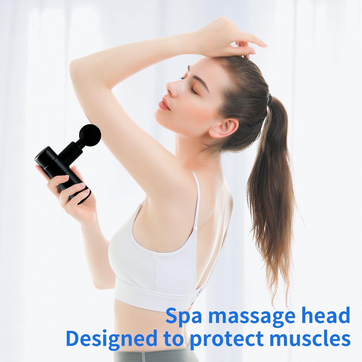 Mini Aluminum Alloy Deep Tissue Fascia Massage Gun High Frequency Vibrating Booster Handheld Electric Muscle Relaxer