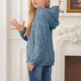 thumbnail image 4 of Kids Hooded Plush Pullover Sweater Soft Textured Fleece Cozy Long Sleeve Warm Winter Outerwear for Boys Girls, 4 of 4