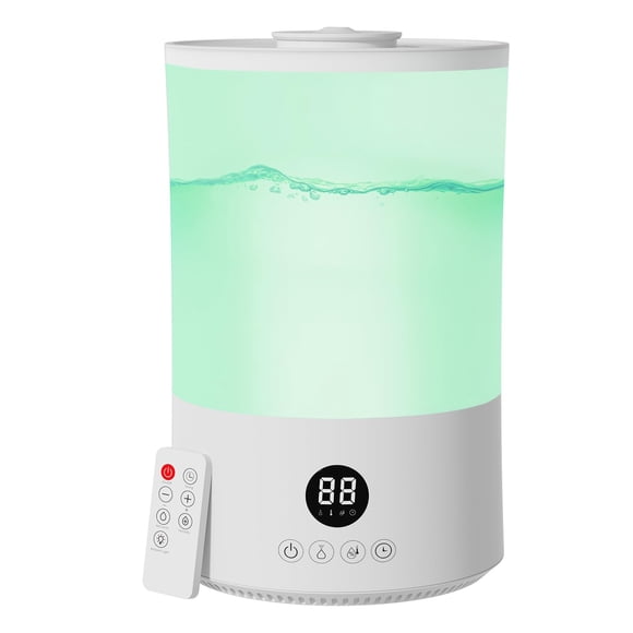 Humidifiers for Bedroom, 4L Top Fill Humidifier for Large Room, 250ml/h Cool Mist Output Humidificador, 24dB Quiet Air Humificado