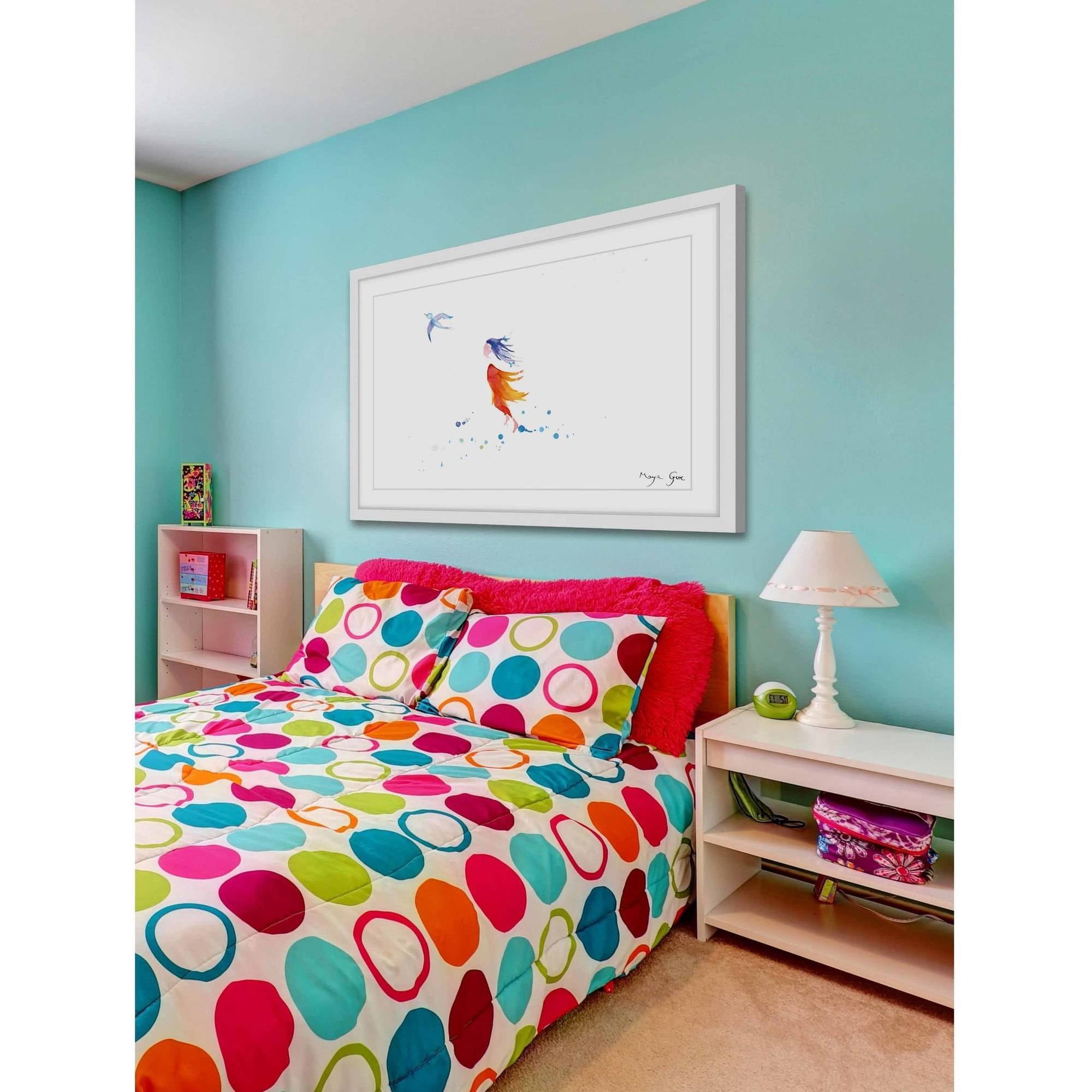 Marmont Hill "Free Girl" by Maya Gur Framed Painting Print