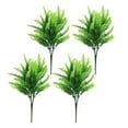 thumbnail image 2 of 4 Bundles Fern Outdoor Artificial UV Resistant Ferns Shrubs Greenery Stems for Garden Front Porch Patio Indoor Home Office Window Box Table Decorations and Landscaping, 2 of 9
