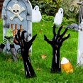 thumbnail image 4 of 2 Pack Scary Hands Lawn Stakes Halloween Decor Outdoor Garden Decor Zombie Graveyard Decor Perfect for House Party, Halloween Party, Garden Party, Outdoor Party (2D Flat), 4 of 8