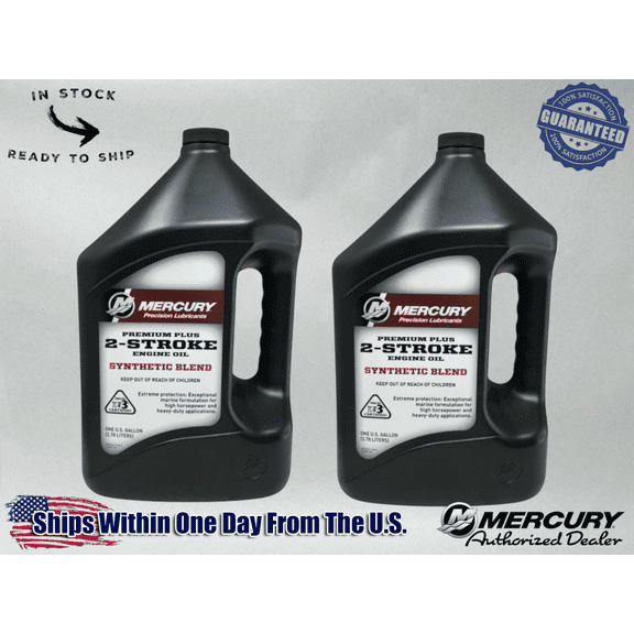 Mercury OEM TCW3 SS Premium Plus 2 Stroke Oil Gallons 92-858027K01 2 Pack
