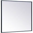 thumbnail image 3 of Allora 36" x 30" Mid Century Metal Frame Clear Beveled Mirror in Blue, 3 of 9