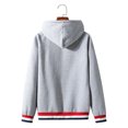 thumbnail image 4 of Mens Tops, Men Stripe Colorblock Pullover Hoodies Long Sleeve Casual Hooded Sweatshirts Drawstring Hoodie Blouses, 4 of 5