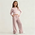 thumbnail image 6 of YunPes Teen Girls Corduroy Pants Baggy Wide Leg Pants Elastic High Waist Loose Sweatpants Casual Stretchy Pockets Trousers, 6 of 10