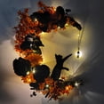thumbnail image 1 of Decoración de guirnalda gótica iluminada Decoración colgante de puerta de Halloween para interior y exterior Hugtrwg Para estrenar, 1 of 9