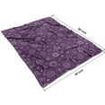 thumbnail image 4 of Purple Sun Moon Triangle Pattern Blanket,Comfortable Soft Flannel Throw Blanket,All Season,Warm Lightweight Blankets for Sofa Bed Couch Living Room Chair,60"x80", 4 of 4
