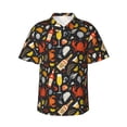thumbnail image 1 of Fotbe Seafood And Drinks Camisa Hawaiana para Hombre Unisex – Camisa Casual de Verano con Botones de Manga Corta de Algodón y Lino,3X-Large, 1 of 7