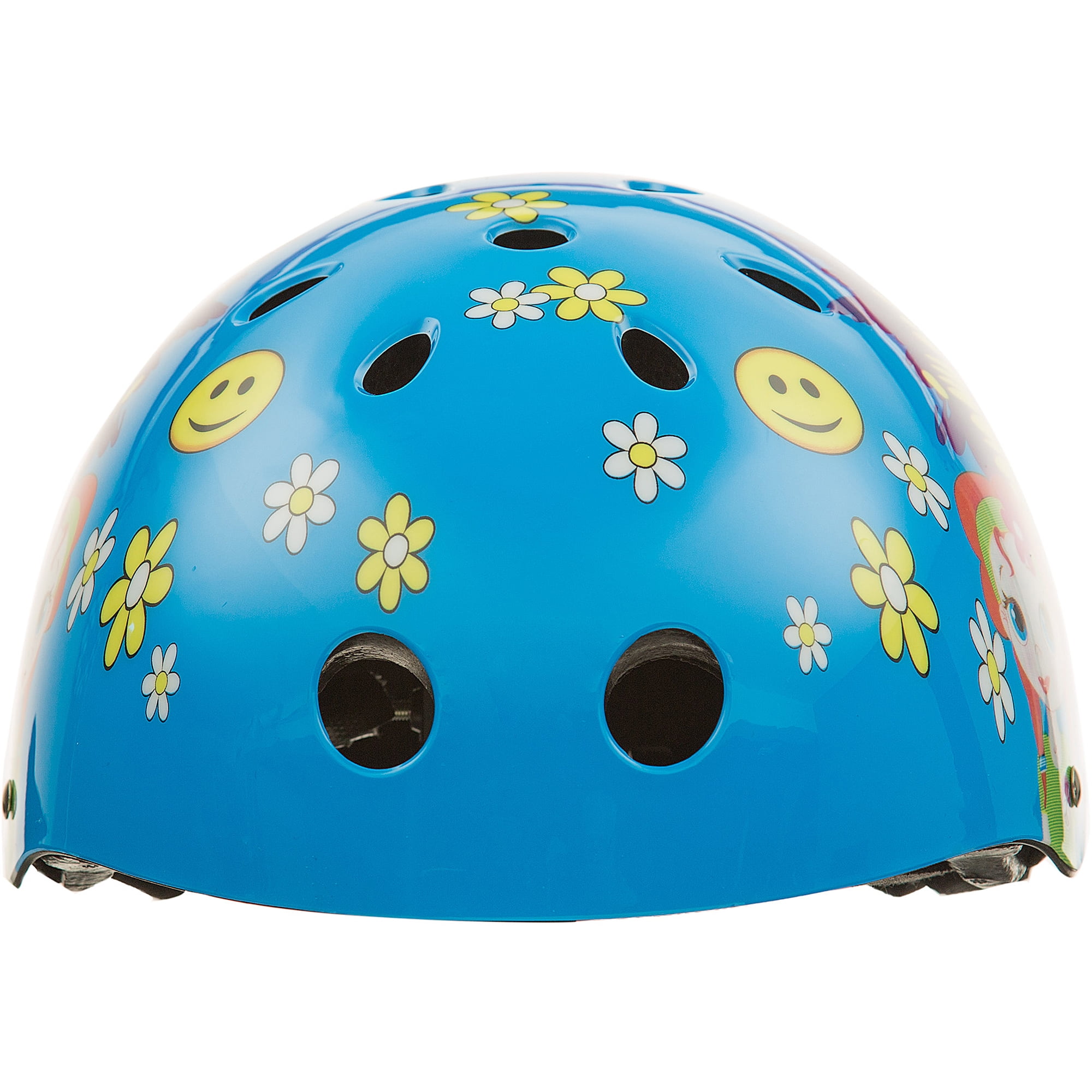 titan flower power princess 11-vents protective bmx and skateboard helmet, small