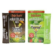 Baja Bob's Sugar Free Cocktail Mix Singles - Variety Pack (1 - Original Margarita and 1 - Pina Colada)