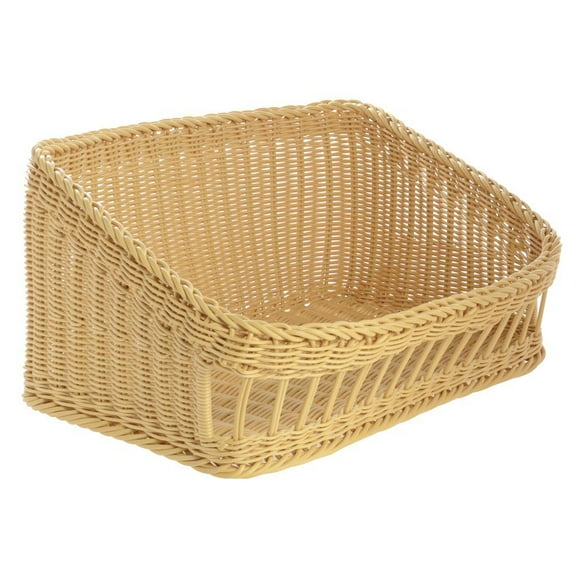 HUBERT Tapered Storage Basket, Light Beige, Rectangular - 23 5/8"L x 15 3/4"W x 6 3/4" to 10 5/8"H